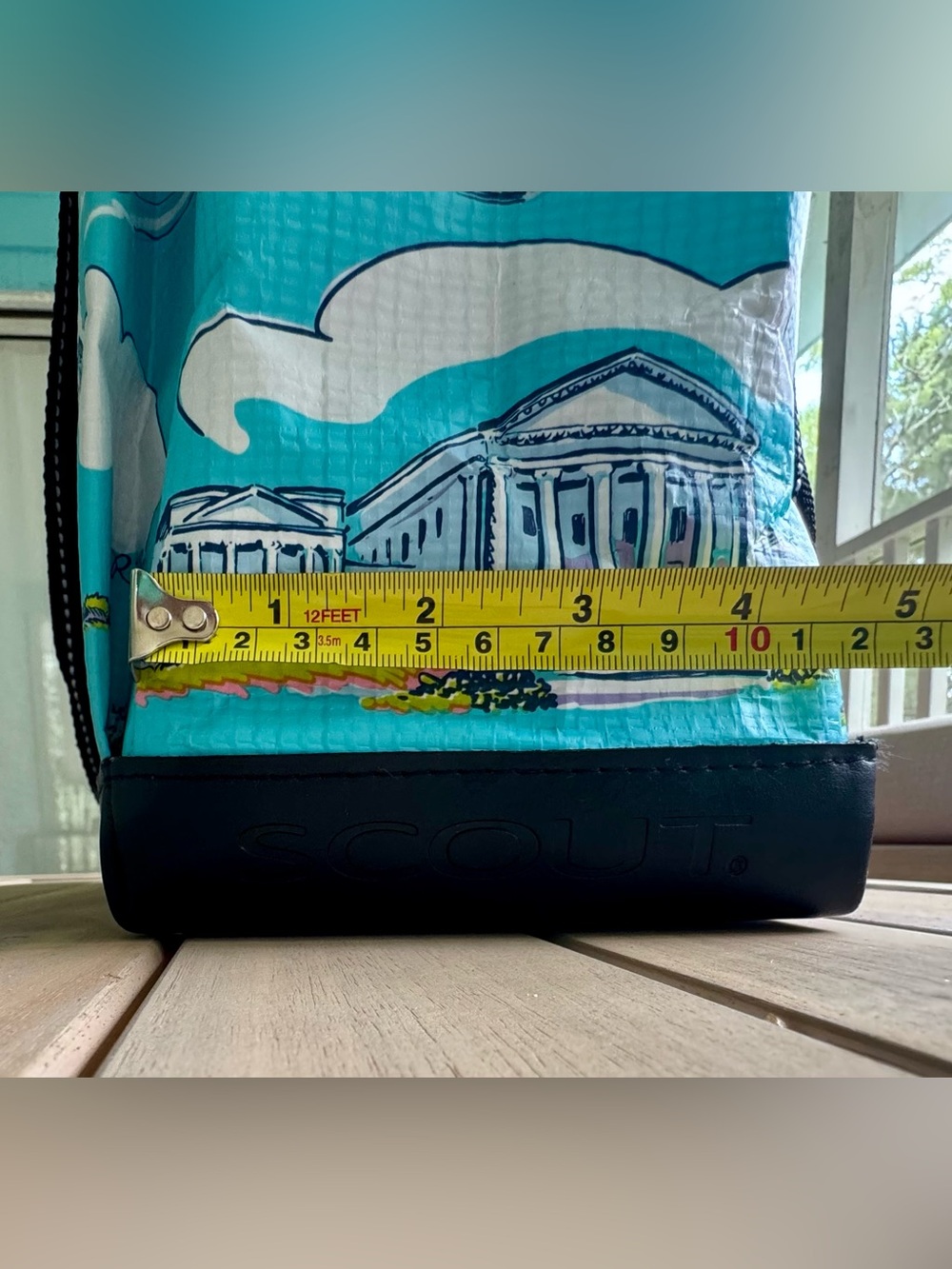 SCOUT RVA Richmond Virginia Landmark Pocket Tote Bag Zip Top Turquoise - Picture 11 of 16